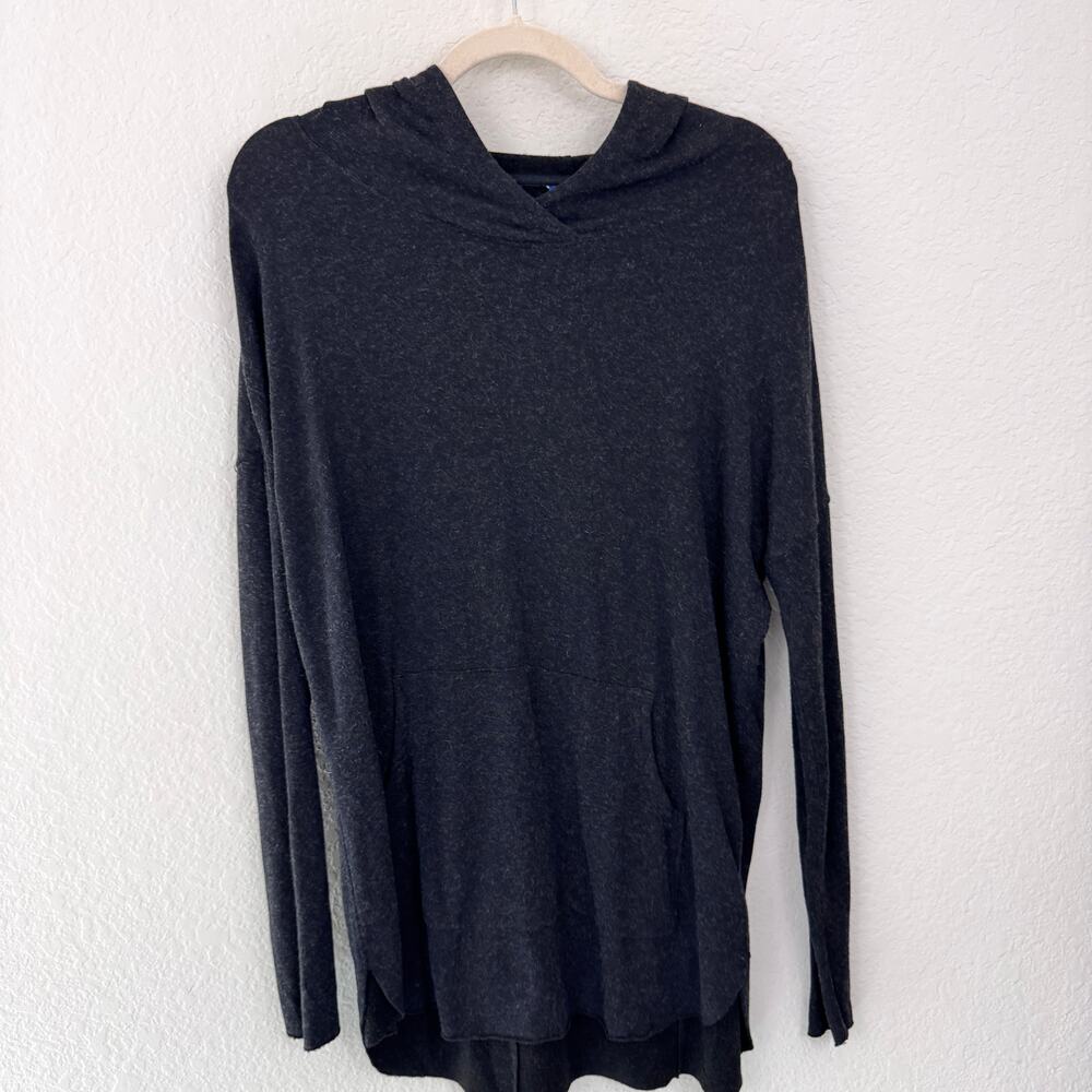 Kit + Ace Womens Cashmere Blend Hoodie Sweatshirt Size 8 Knit Lightweight Gray
